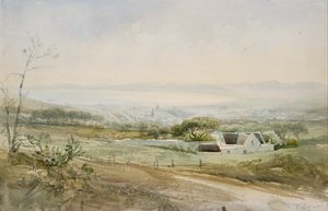 クルーフストリートの頂上から見たケープタウン 作： Heinrich Hermann